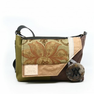 Bouton et Bourse Cousue | Sac à bandoulière kaki...