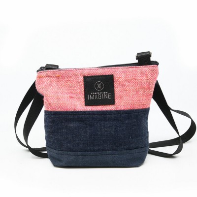 La Mini | Petit sac à main en denim récupéré...