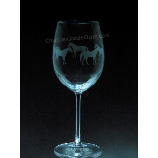 ANI-CV-Cheval étalon tout le tour - 1 verre - prix basé sur le verre à vin 20oz