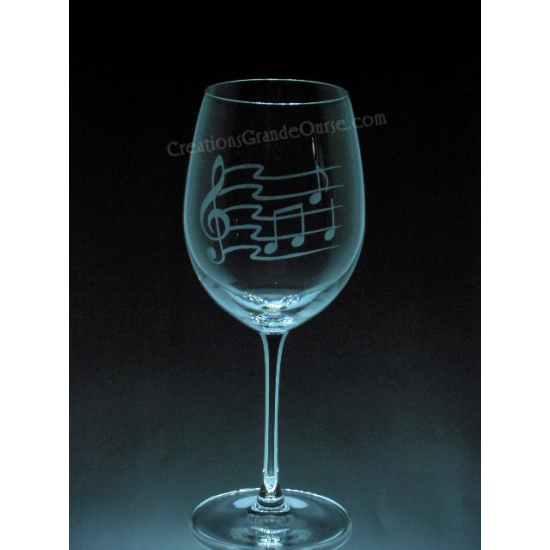 ART-MU-gamme musique - 1 verre - prix basé sur le verre à vin 20oz