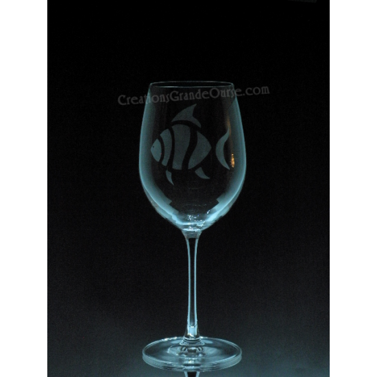 ANI-SM-poisson tropical- 1 verre - prix basé sur le verre à vin 20oz