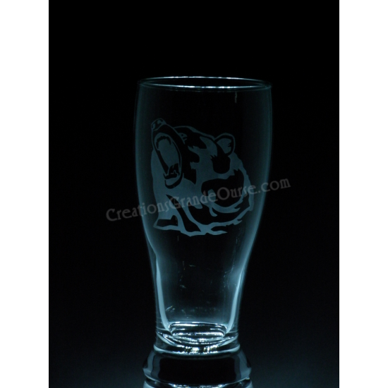 ANI-SW-ours gueule ouverte-1 verre - prix basé sur verre à vin 20oz