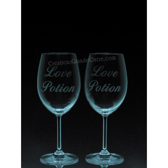 LOV-TX-Love Potion-2 verres - prix basé sur verre à vin 20oz