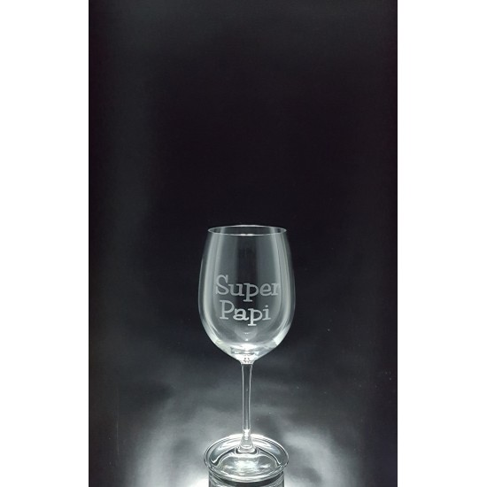 MES-FAM- Super Papi, 1 verre à vin - prix basé sur le verre à vin 20oz