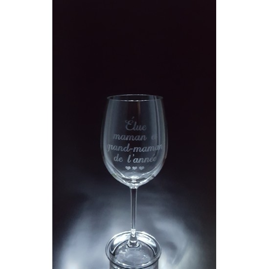 MES-FAM- Élue Maman et Grand-Maman de l'année, 1 verre à vin - prix basé sur le verre à vin 20oz