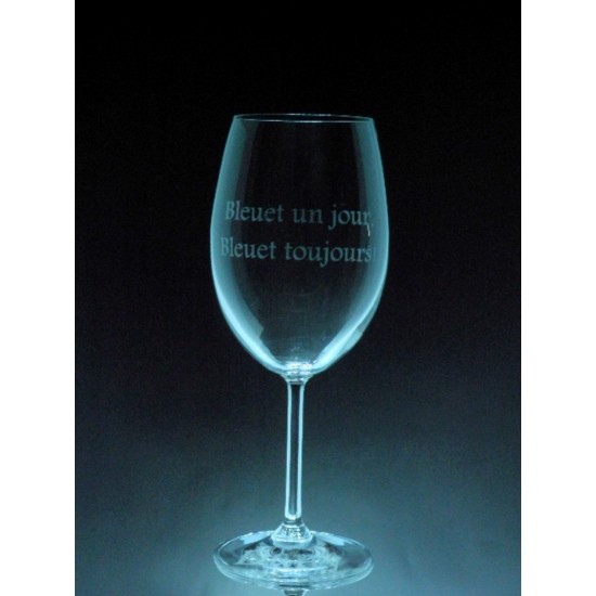 MES-VIN Bleuet un jour, bleuet toujours, 1 verre à vin - prix basé sur le verre à vin 20oz