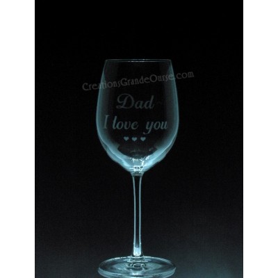 MES-FAM- Dad i love you, 1 verre à vin - prix...