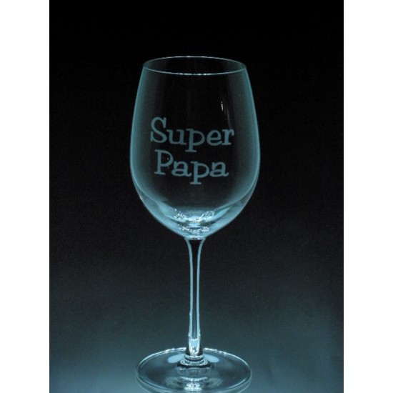 MES-FAM- Super Papa, 1 verre à vin - prix basé sur le verre à vin 20oz