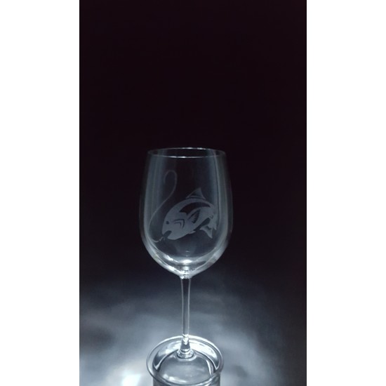 ANI-SW-Truite -1 verre - prix basé sur verre à vin 20oz