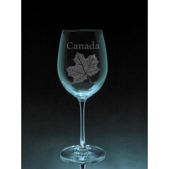 OCS-CAN- Feuille d'érable et Canada- prix basé sur le verre à vin 20oz