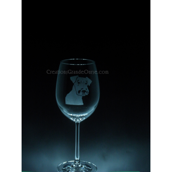 ANI-CK-Chien de race Airdale - 1 verre - prix basé sur verre à vin 20oz