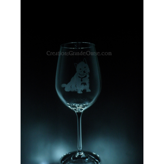 ANI-CK-Chien de race Westie - 1 verre - prix basé sur le verre è vin 20oz