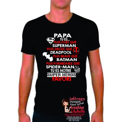 T-SHIRT Héros Favori Papa 4220