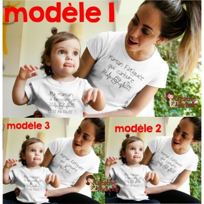 Maman fatiguée cabure au (votre choix) ts4384
