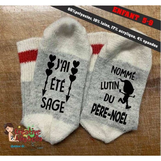 BAS POUR ENFANT SAGE LUTIN PERE NOEL BAS109