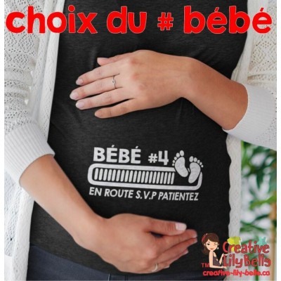 T-SHIRT MATERNITE BEBE EN ROUTE CM422- NUMERO EN...