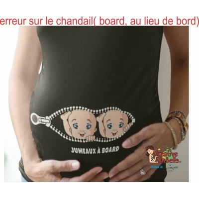 t-shirt de maternité jumeaux GARS STOCK EN...