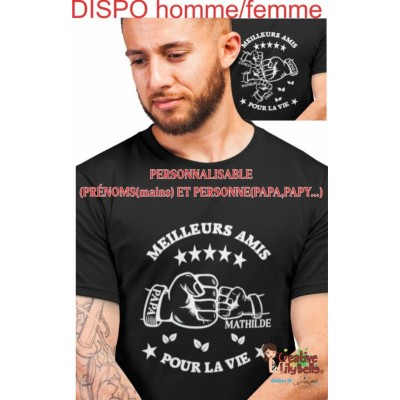 t-shirt-papa-et-enfant-mains-ts4680 (PERSONNALISEZ...