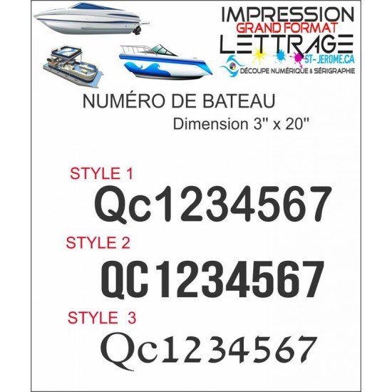 NUMÉRO DE BATEAU