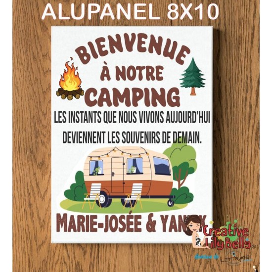 Enseigne Bienvenue à notre camping...
