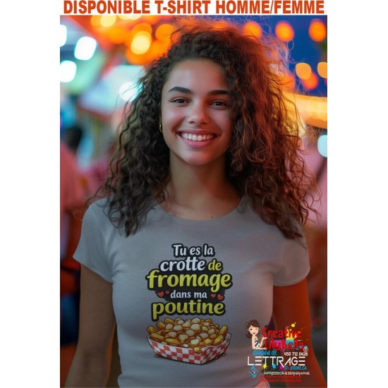 T-SHIRT POUTINE , crotte dans ma poutine ts4782