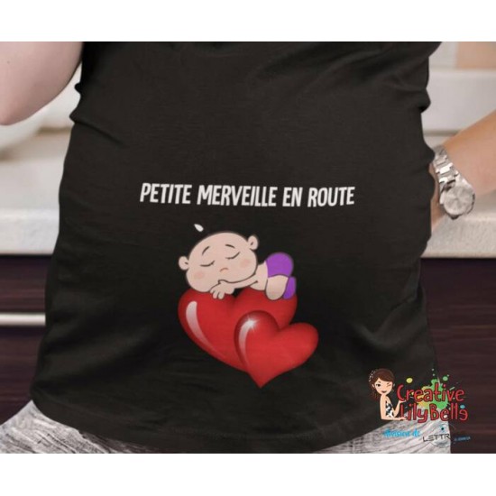 chandail de maternité coeur couché