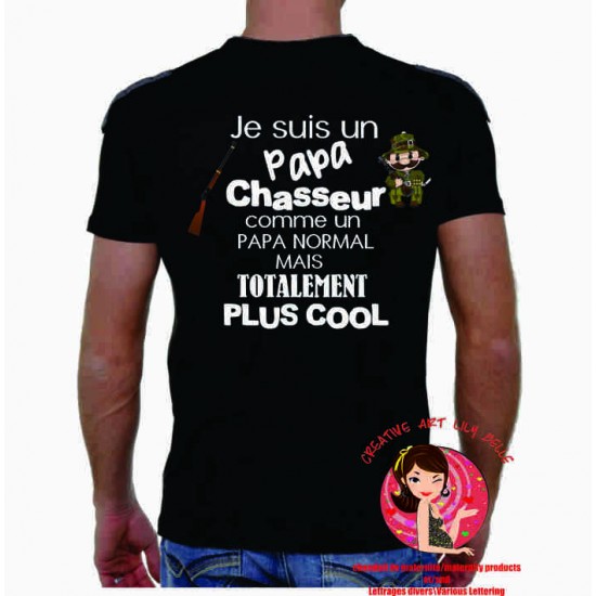 T-SHIRT CHASSEUR 4061, parrain, grand-papa, papa