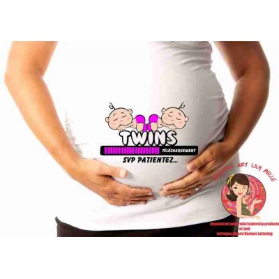 chandail de maternité twins girls cm218