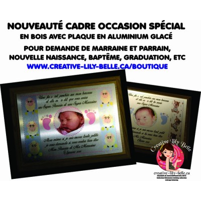 CADRE OCCASION SPÉCIAL MARRAINE OU PARRAIN #C1