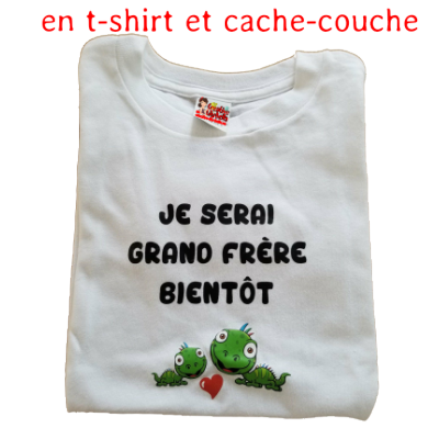 t-shirt ou cache-couche grand frère dino 3190