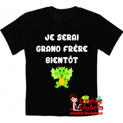 t-shirt futur grand frère dragon 3191