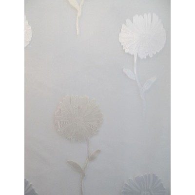 CHIC voilage fleurs brodées - 100% polyester -...