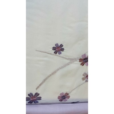 LILA - housse de couette brodée et 2 taies brodées