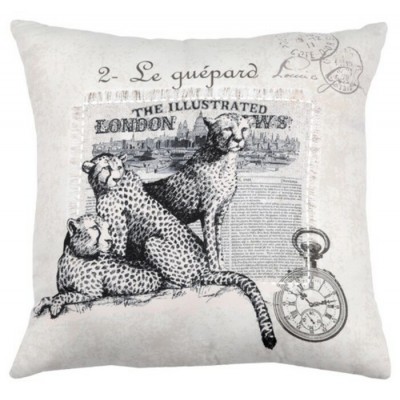 COUSSIN  guépard  - 40 x 40 cm