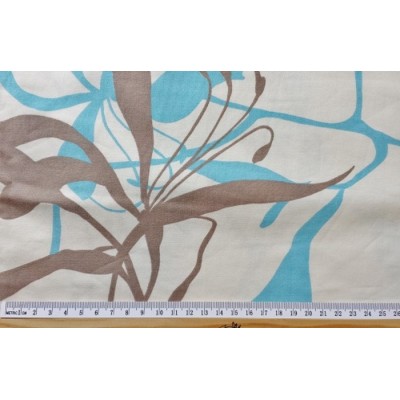 IONA  BLEU -  tissu imprimé 280 cm - 100% coton - vendu au mètre