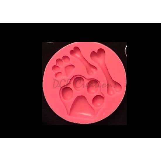 Pet Paw & Bone Silicone Mold (à traduire)