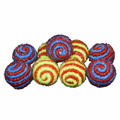 Balles brillantes 4,5 cm - couleurs assortis - sac de 10