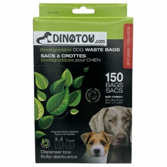 Sacs biodégradables et parfumés pour déjections canines - 150 sacs