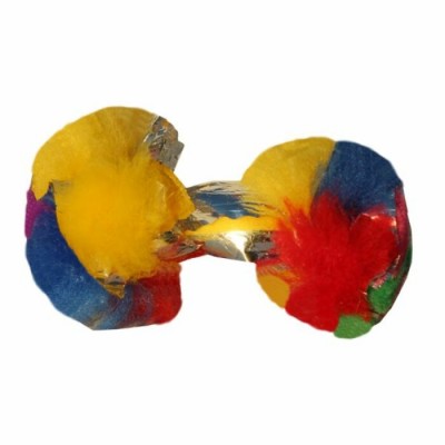 Crinkle DumbBell avec herbe aux chats - boîte de 36