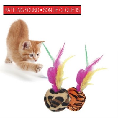 Balle tigrée avec plumes - sac de 24