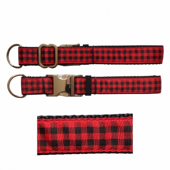 Collier ajustable de luxe avec boucle de métal -...