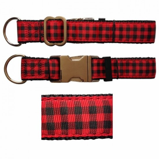 Collier ajustable de luxe avec boucle de métal -...