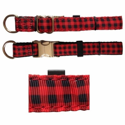 Collier ajustable de luxe avec boucle de métal -...