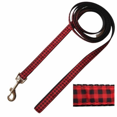 Laisse simple - ¾'' X 72'' - Carreauté rouge et...