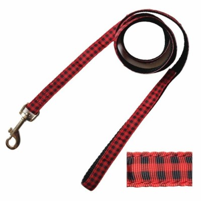 Laisse simple - 5/8'' X 48'' - Carreauté rouge et...