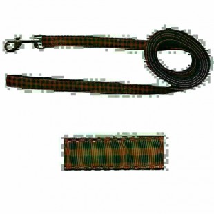 Laisse simple - 5/8'' X 72'' - Carreauté rouge et...