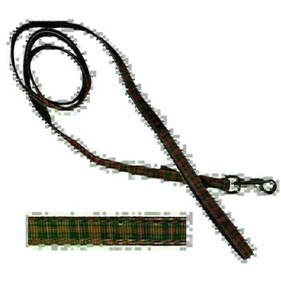 Laisse simple - 3/8'' X 48'' - Carreauté rouge et...