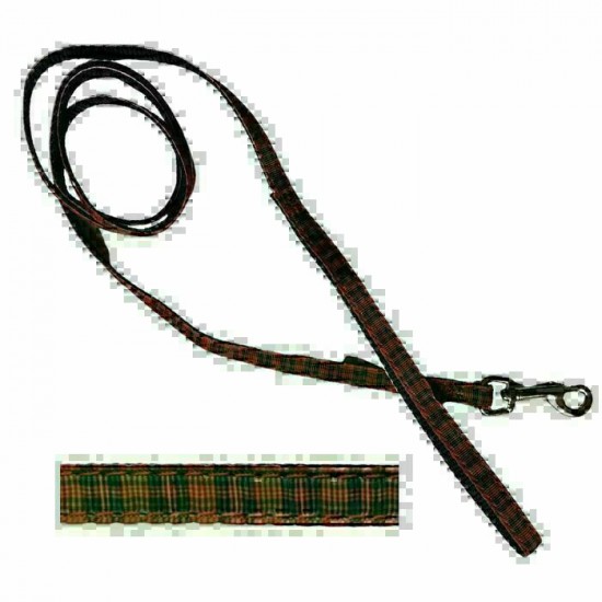 Laisse simple - 3/8'' X 48'' - Carreauté rouge et...