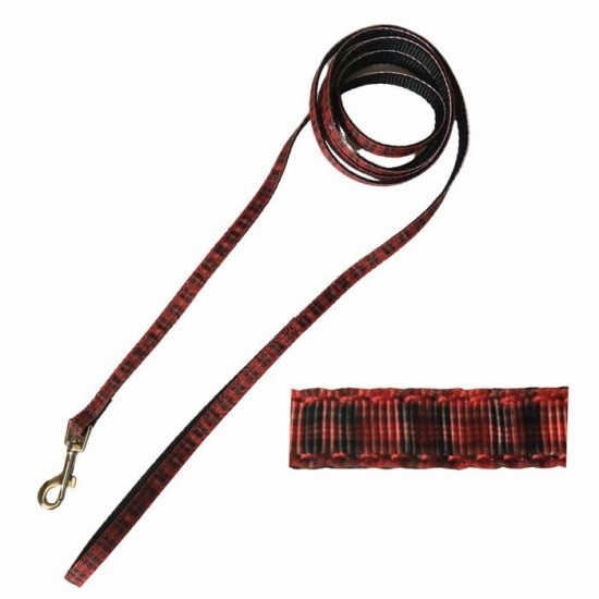 Laisse simple - 3/8'' X 72'' - Carreauté rouge et...