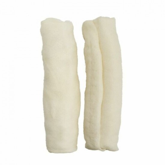Os bâton en cuir brut blanc - 6" (x2)